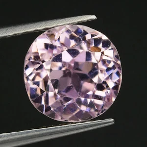 3.31 Ct Superior Perfect Round 8 MM 100% Natural Pink Pakistan Kunzite !!! - Picture 1 of 5