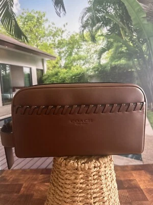 Kit de viaje Coach pequeño con punto de látigo CBE03 cuero liso/metal de pistola/silla de montar Foto 1 de 4