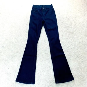 BEBE Blue Jean Denim Flare Leg Pants Size 28 - Picture 1 of 11