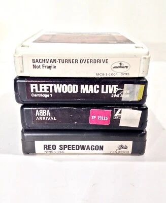 8-Track Cartridge Tape Lot Of 4 BTO Fleetwood Mac Abba REO Tested Working READ - Image 1 of 4