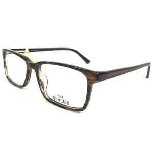 Altair Genesis Eyeglasses Frames G4042 200 BROWN HORN Rectangular 53-16-140