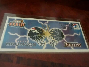 Denver Broncos/Falcons 1999 Super Bowl XXXIII Official USPS Collector's Envelope - Picture 1 of 2