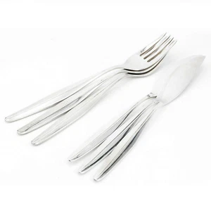 6-tlg. / 3 Pers. - WMF Florenz Silber 90 Besteck Menügabeln & Fischmesser - Bild 1 von 3
