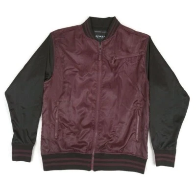 Chaqueta Deportiva Koman Para Hombre Talla Grande Cremallera Borgoña y Negro Poliéster LS Abrigo Usada en Excelente Condición Foto 1 de 4