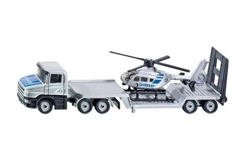 NEW 1610 SUPER SIKU Low Loader with Police Helicopter Die-cast Model Vehicle - Image 1 of 1