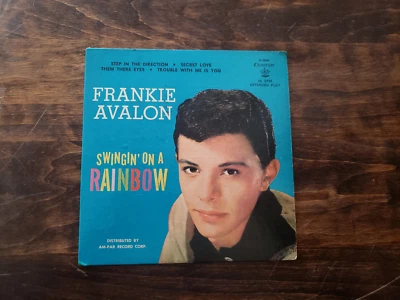 1950s VG++ COVER & MINT-EXC 45 Frankie Avalon  Swingin' On A Rainbow 5004 EP45 Foto 1 de 3