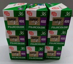 Fujicolor Super HG V 400 36 Exp Film Color Prints NOS 1999 Sealed Lot Of 9 Boxes - Picture 1 of 4