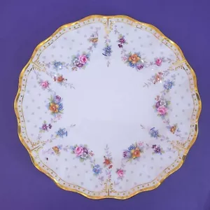 Plato de cena Royal Crown Derby Royal Antoinette punto dorado en relieve 642 - Imagen 1 de 5