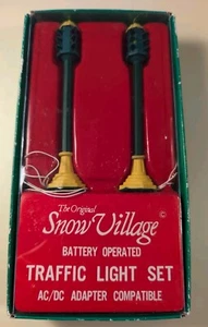 DEPT 56 Snow Village Zubehör Ampeln 2er Set Arbeit blinkt rot & grün - Bild 1 von 22