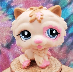 Authentic Littlest Pet Shop (LPS) #2304 Tan Pink Chow Chow Dog - Picture 1 of 5