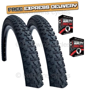 Baldys 27.5 x 2.10 650B BLACK Mountain Bike Off Road Knobby Tread TYRE s TUBE s - Picture 1 of 18
