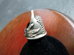 Roxanne Silver Plated Art Nouveau Half Thimble Open Nail Quilting Thimble 3.5 - Picture 1 of 12