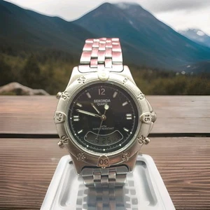 Sekonda Men's Silver Case Stainless Steel Bracelet Watch Analogue/Digital Dial - Picture 1 of 5