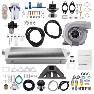 400Bhp+ T3/T4 Turbo Manifold Kit for Honda Civic CRX Del Sol D Series D15 D16 - Image 1 of 4