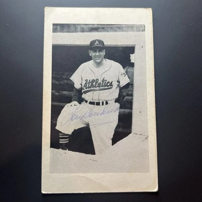 Foto postal firmada por Lou Boudreau Kansas City A's Athletics Beckett Foto 1 de 3