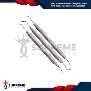 3 PCS RDM Dental ward Amalgam carvers With Hollow Handle New Filling Tool Set - Picture 1 of 1