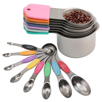 Magnetic Measuring Cups and Spoons Set, 7 Measuring Cups 8 Measuring Spoons 1... - Image 1 of 4