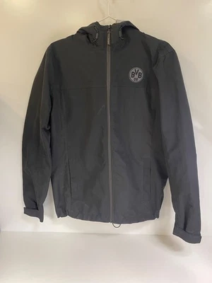 Original BVB Borussia Dortmund Regenjacke S Small Schwarz Windbreaker - Bild 1 von 3
