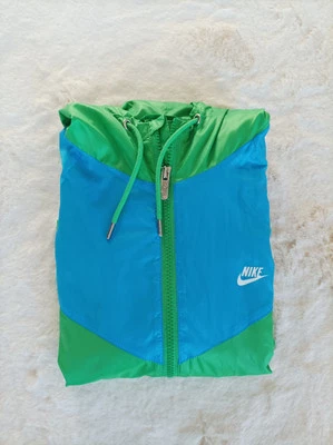 Veste Nike Windrunner Coloris Vert et bleue rare rétro  - Photo 1/4