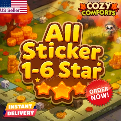 Monopoly Stickers Go 1⭐- 6⭐Cozy Comforts 🥗CHEAPEST🔥SUPER FAST⚡24/7 - Image 1 of 2