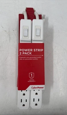 CyberPower 6-Outlet Power Strip with 2 Ft.  - Twin Pack EB-18347 - Image 1 of 2