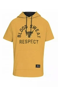 NUEVA Sudadera con Capucha Under Armour Project Rock Blood Sweat Respect Talla Amarilla Talla MED - Imagen 1 de 8