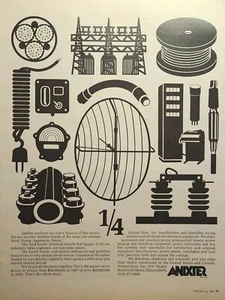 Anixter Bros Inc Skokie IL Electrical Wiring Electronics Vintage Print Ad 1969 - Picture 1 of 4