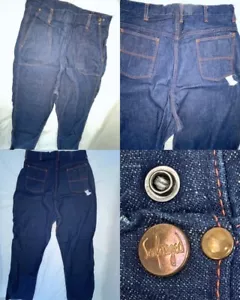 PANTALONES VAQUEROS DE COLECCIÓN AÑOS 50 NUEVOS PARA MUJER 30 X 30 SANFORIZADOS DENIM OSCURO CREMALLERA LATERAL - Imagen 1 de 16