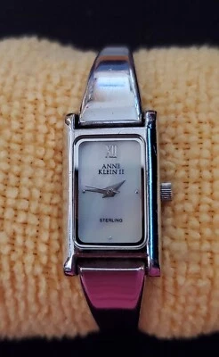 Pulsera reloj cuarzo ANNE KLEIN plata de ley para dama, BATERÍA NUEVA Foto 1 de 4