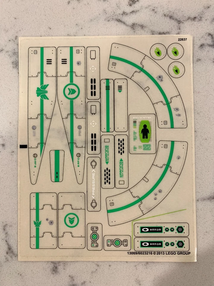 LEGO STICKER SHEET for 70704 Vermin Vaporizer, New & Genuine! - Image 1 of 1