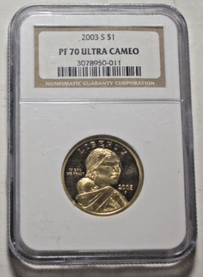 2003-S SACAGAWEA $1  NGC PF 70UCAM GEM - Image 1 of 2