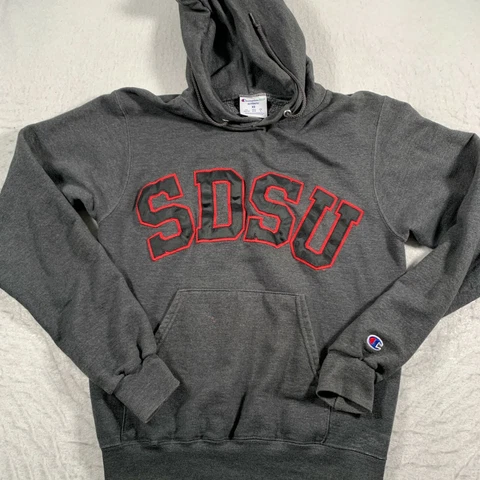 Champion Adult San Diego State Aztecs Hoodie XS Pullover Long Sleeve Gray Cover