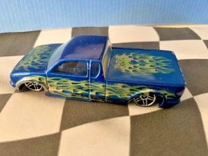 Hot Wheels 2003 First Editions 2/42 014 Steel Flame GMC Sonoma BLUE PR5 - Picture 1 of 2