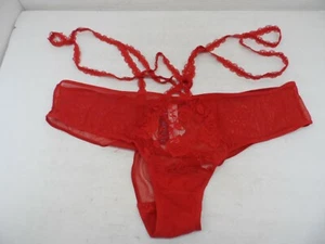 Adore Me Women's Cheeky Lace Mesh Panty 10930 Red Small - Picture 1 of 3