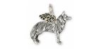 Bijoux charme d'ange husky de Sibérie argent sterling fait main charme canin SH20-AC