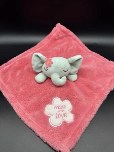 Baby Gear Elephant Pink Lovey MADE WITH LOVE Security Blanket - Picture 1 of 8
