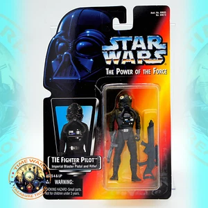 Star Wars Power of the Force II Tie Fighter Pilot RED CARD 1995 Mint on Card - Bild 1 von 7