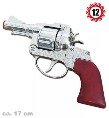 Pistola revolver agente carnevale bambini pistola pistola pistola metallo - Immagine 1 di 2