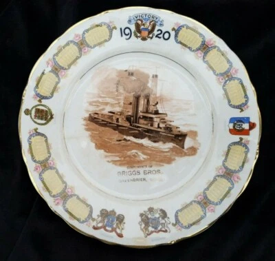 Placa de calendario de victoria de la Primera Guerra Mundial 1920 ADV USS Pennsylvania Briggs Bros Greenbrier OH Foto 1 de 4