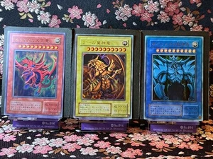 Secret Egyptian God Slifer Obelisk Ra replica GB Japanese YuGiOh Card NM - Picture 1 of 24