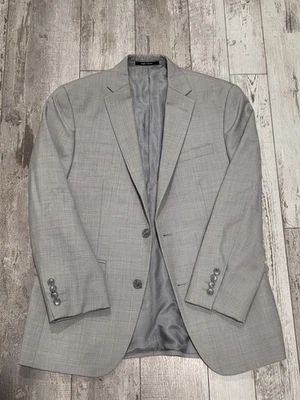 Blazer 38S Para Hombre Bar III Gris Claro 100% Lana Abrigo Deportivo Pequeño Estenopeico Calce Ajustado Foto 1 de 4