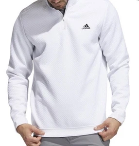 Adidas Herren Elevated 1/4 Quarter-Zip Golf Pullover Weiß Größe Small ADVR0884 - Bild 1 von 2