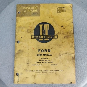 1959 I&T Werkstatt Service Handbuch FO-12 Ford Traktor Major Diesel Power Major Diesel - Bild 1 von 19