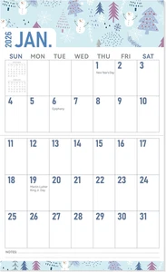 Calendario de Pared 2026-2027 Grande, 23"X14" Calendario de Pared Vertical 2026, 19 Meses, Sí - Imagen 1 de 12