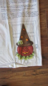 HALLOWEEN Vintage DAISY KINGDOM TIN HAT JACK Door/Wall HANGING Fabric Panel - Picture 1 of 2