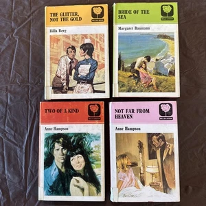 1974 Vintage Lot Of 4 Mills & Boon Hardcover Books With Dust covers - Picture 1 of 17