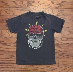 Boys Size 8 Old Navy Tshirt Gray With Skill Image - Picture 1 of 3