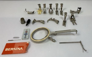 Vintage Bernina Presser Foot & Embroidery Hoop Old Style Lot with Other Parts - Picture 1 of 10