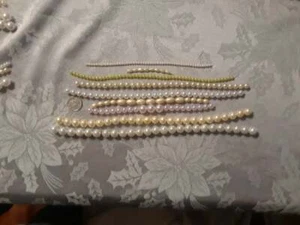 Faux Pearl Bead Strands Lot #33 - 9 Strands of Beads - Picture 1 of 3