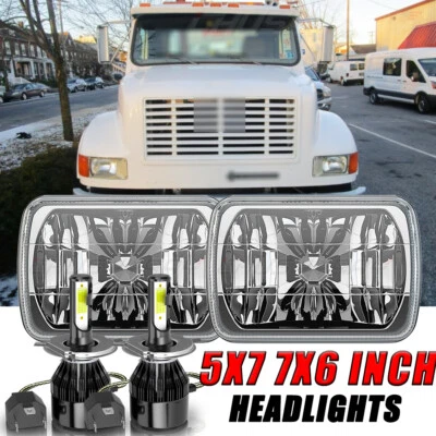 Pair For International Harvester 9900 9200 9400i 4700 4800 7x6inch Headlight - Image 1 of 4